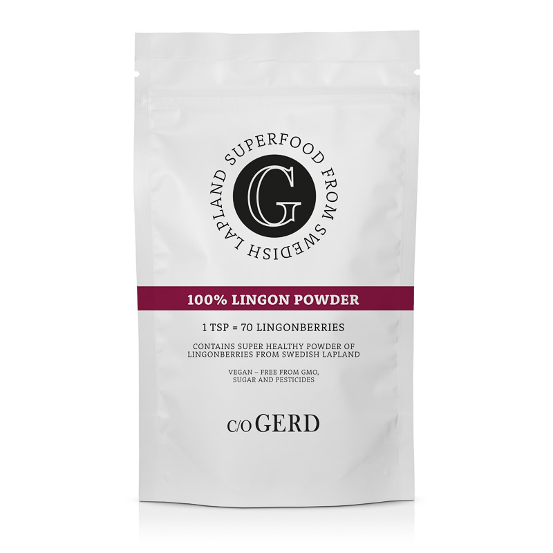 100% Lingon Powder 100g in the group Campaigns/ News  / c/o Gerd berry products  at  Nature Cosmetic Group Of Swedish Lapland AB (912-0100P)