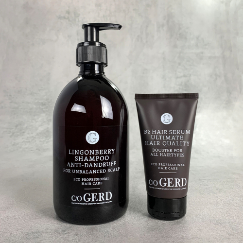 Problematic scalp, short hair- Lingonberry Shampoo 500ml and B2 Hair Serum 75